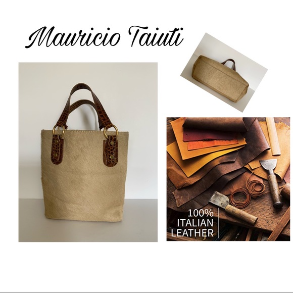Maurizio Taiuti Handbags - 🚫SOLD🚫 MAURIZIO TAIUTI LEATHER CALF BUCKET BAG